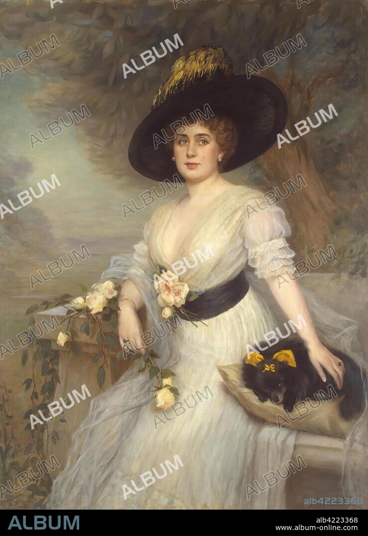 VIKTOR ROBERT STEMBERG. 'Portrait of Baroness D. E. Grevenits'. Russia, 1912. Dimensions: 156,5x115 cm.