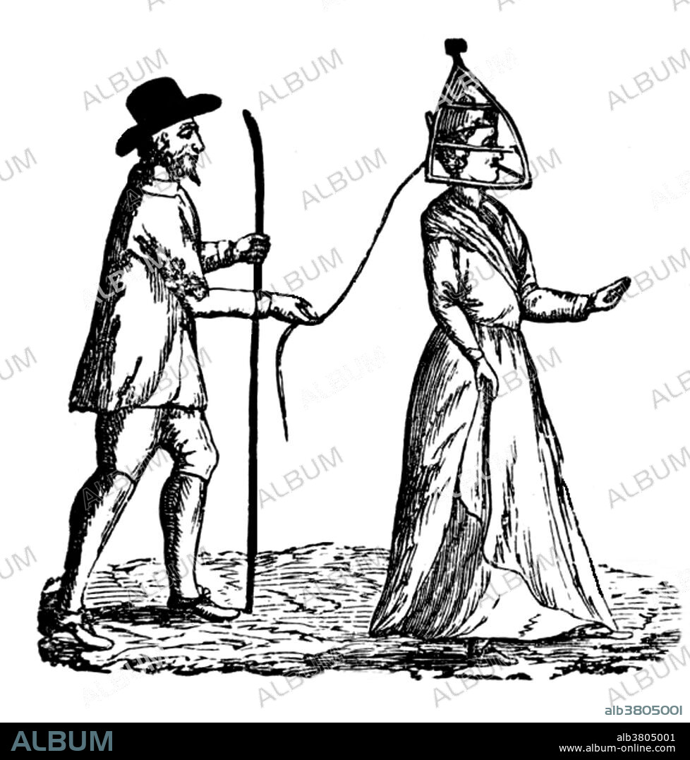 A scold's bridle was an instrument of punishment, as a form of torture and public humiliation. The device was an iron muzzle in an iron framework that enclosed the head. A bridle-bit, about 2 inches long and 1 inch broad, projected into the mouth and pressed down on top of the tongue. Branking was designed as a mirror punishment for shrews or scolds; women of the lower classes whose speech was deemed riotous or troublesome - often women suspected of witchcraft - by preventing such "gossips or scolds" from speaking. Displaying the branks in public was intended to remind the populace of the consequences of any rash action or slander. Whether the person was paraded or simply taken to the point of punishment, the process of humiliation and expected repentance was the same.