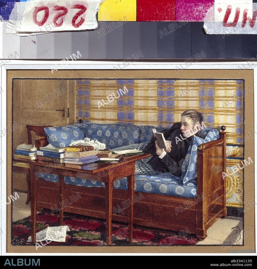 REUTERN, GERHARD WILHELM, VON. Portrait of the poet Vasily Zhukovsky (1783-1852).