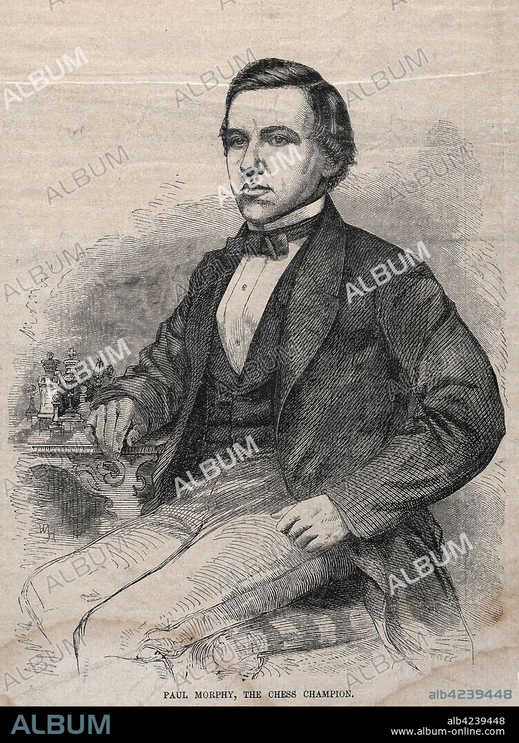 Paul Morphy, The Chess Champion, 1859. Winslow Homer (American, 1836-1910). Wood engraving.