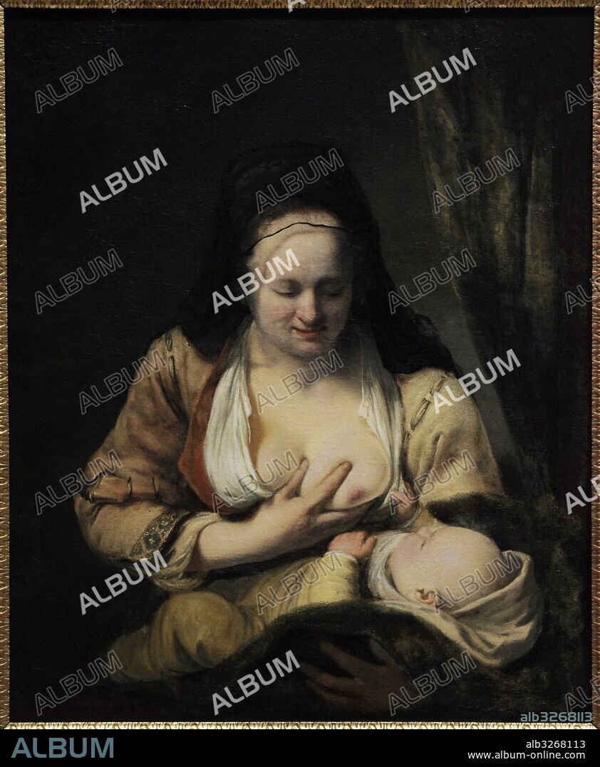 Ferdinand Bol (1616-1689). Pintor neerlandés. Mujer amamantando a un bebé. Galeria Nacional. Museo Nacional de Arte, Arquitectura y Diseño. Oslo. Noruega.