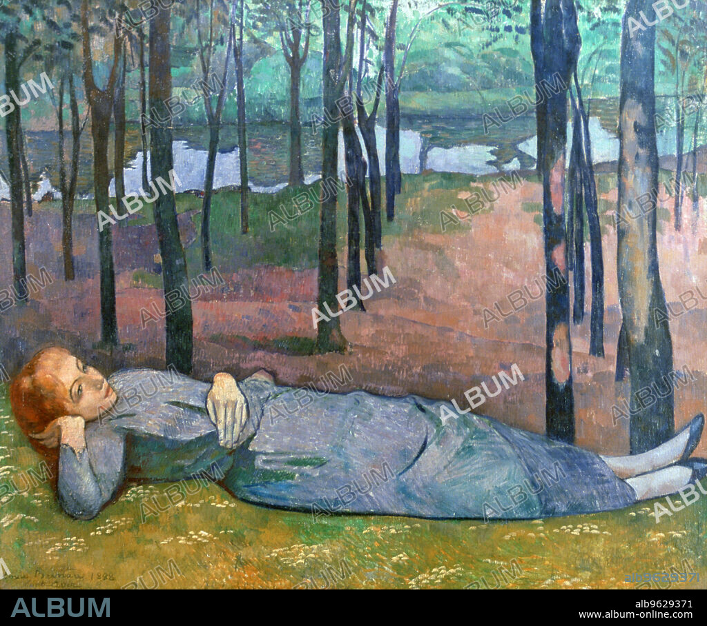 EMILE BERNARD. 'Madeleine in the Bois d'Amour', 1888. From the collection of the Musee d'Orsay, Paris, France.