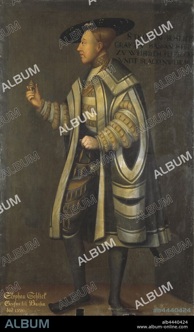 Attributed to David Frumerie, Stefan Schlick, painting, Stephan Schlick, oil on canvas, Height, 197 cm (77.5 inches), Width, 118 cm (46.4 inches).