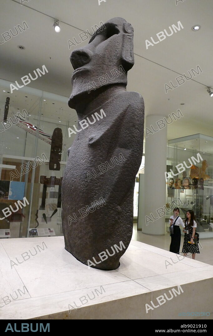 Hoa Hakananai'a is a moai (Easter Island statue) housed in the British Museum in London. It was taken from 'Orongo, Rapa Nui (Easter Island) in November 1868 by the crew of the British ship HMS Topaze, and arrived in England in August 1869.