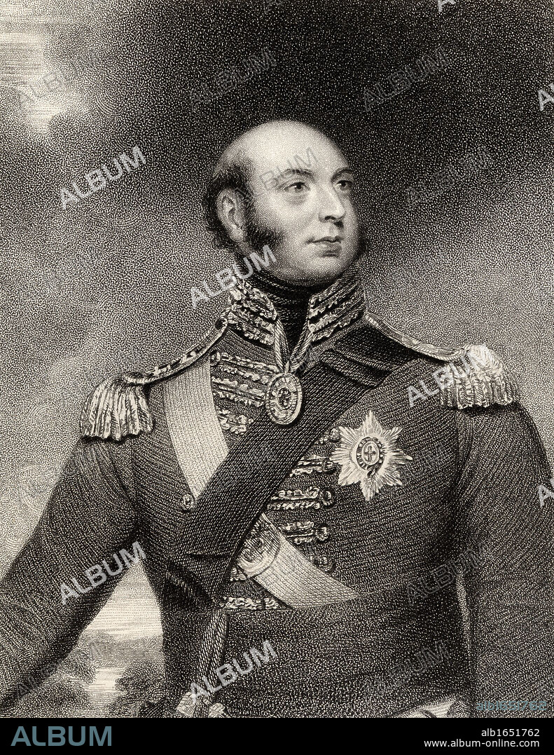 Prince Edward Augustus Duke of Kent and Strathearn 1767 to 1820 Son of King George III and father of Queen Victoria Engraved by E Scriven after Sir W Beechey From the book National Portrait Gallery volume II published c 1835.