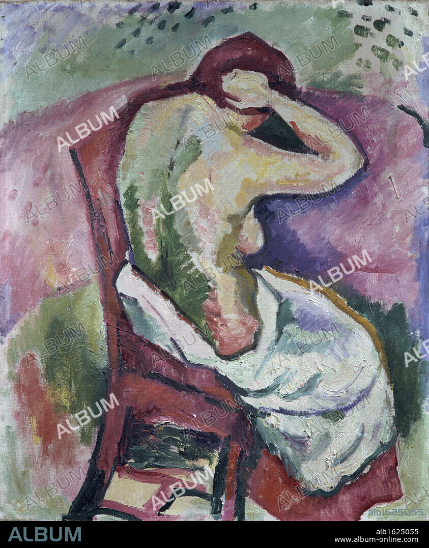 Nude Torso by Georges Braque, 1907, 1882-1963, France, Paris, Private Collection.