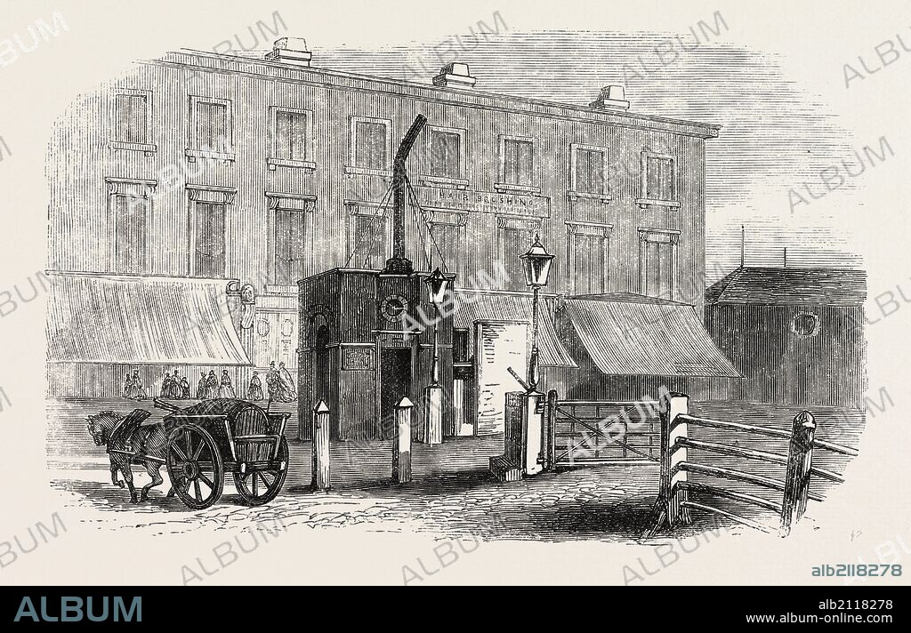 TURNPIKE GATES IN AND NEAR LONDON JUST DEMOLISHED: CITY ROAD GATE, UK, 1864.