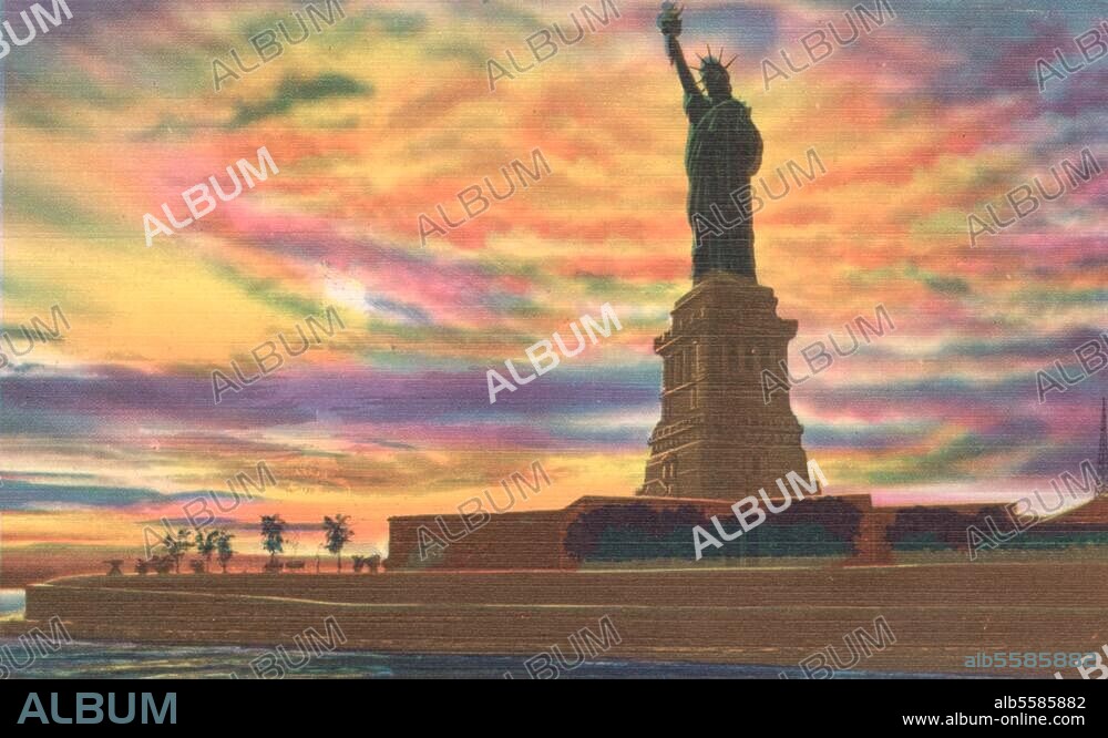 New York, Statue of Lib. / Postcard/ 1950 - Album alb5585882