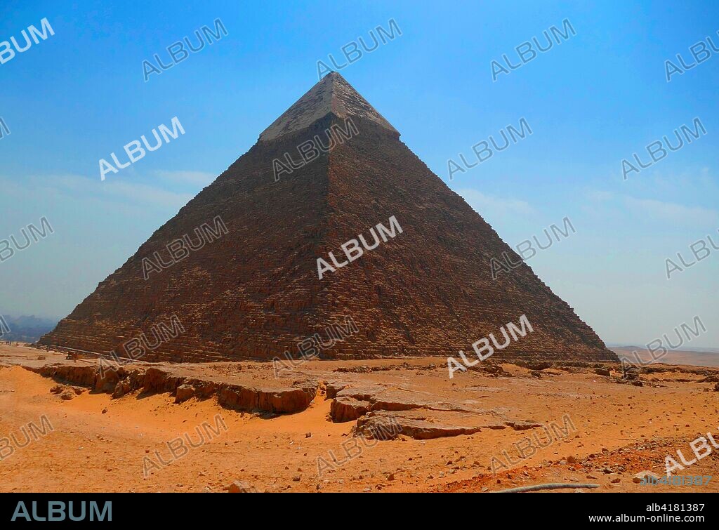 Pyramid of Khafre or of Chephren. is the second-tallest and second-largest of the Ancient Egyptian Pyramids of Giza and the tomb of the Fourth-Dynasty pharaoh Khafre (Chephren). who ruled from c.?2558 to 2532 BC.