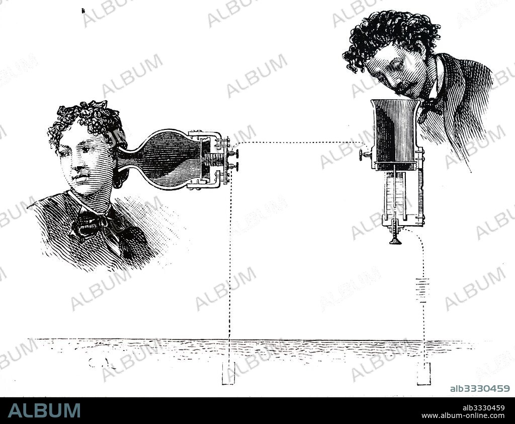 Elisha Gray's telephone, as described in his patent caveat of 14th February 1876. The Speaking Telephone, New York, 1879.