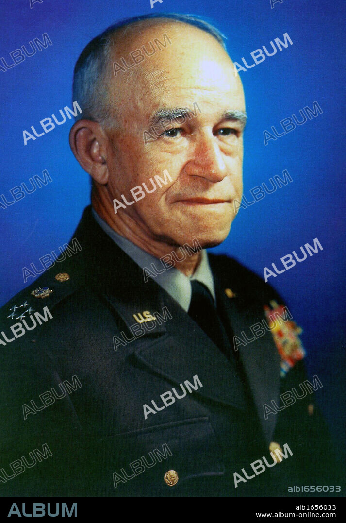 Omar Nelson Bradley (1893-1981) American general, U.S. Army field commander in both North Africa and Europe during the Second World War.  Appointed first Chairman of the Joint Chiefs of Staff, September 1950, by President Truman.