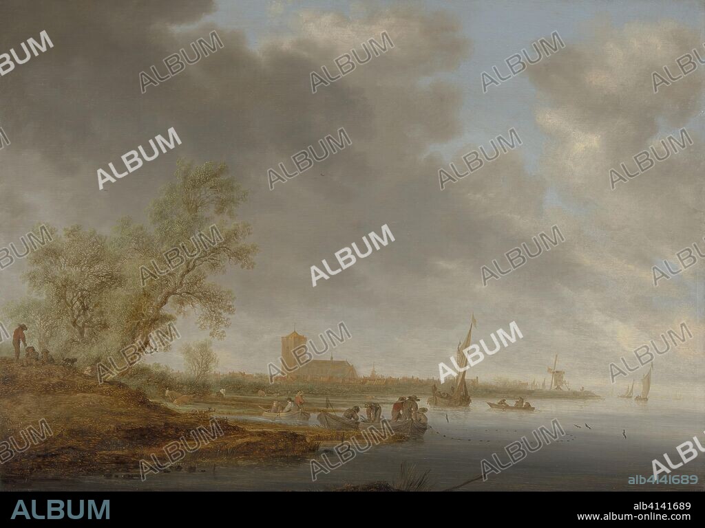 River Landscape with a View of Naarden. Salomon van Ruysdael; Dutch, about 1602-70. Date: 1642. Dimensions: 59.7 × 85.1 cm (23 1/2 × 33 1/2 in.). Oil on panel. Origin: .