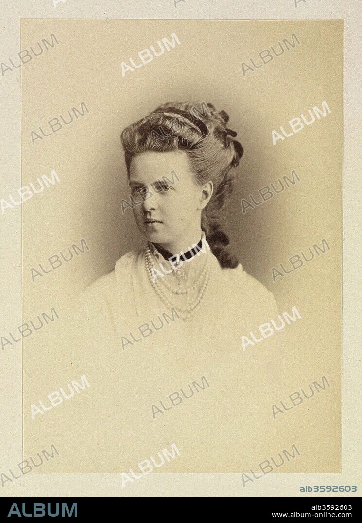 CHARLES BERGAMASCO (KARL). Portrait of Grand Duchess Maria Alexandrovna of Russia (1853-1920), Duchess of Saxe-Coburg and Gotha.