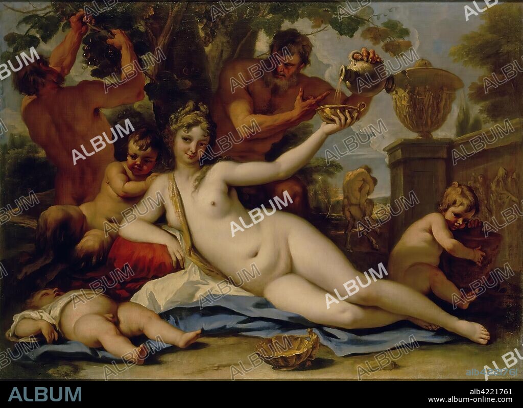 SEBASTIANO RICCI. 'Bacchante and Satyrs'. Italy, Circa 1713. Dimensions: 104x142,5 cm.