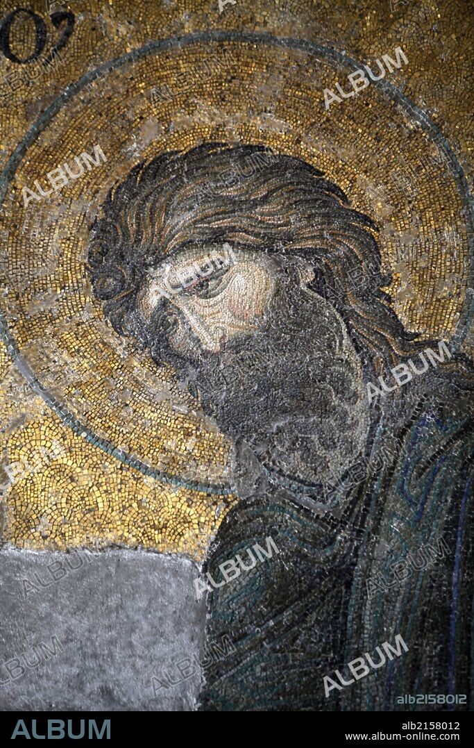 Hagia Sophia Deesis mosaic - John the Baptist.