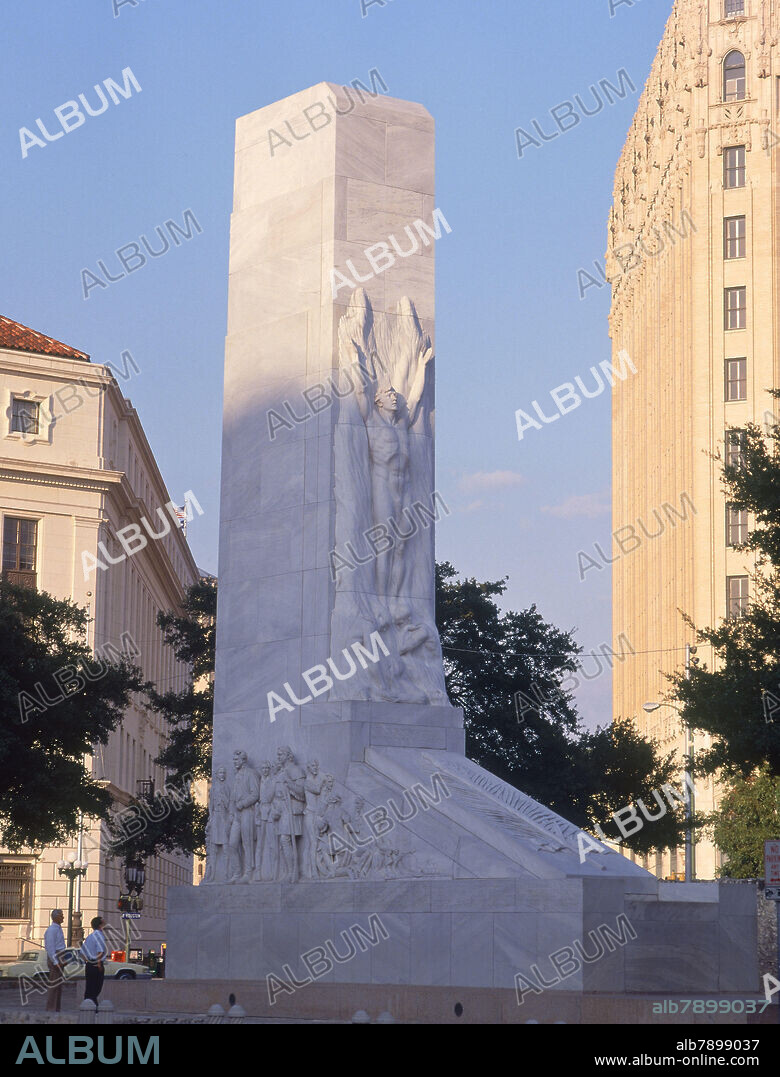 POMPEO COPPINI (1870-1957). CENOTAFIO DE EL ALAMO -1937 - MEMORIAL DE LA BATALLA DEL ALAMO (6 MARZO 1836).
