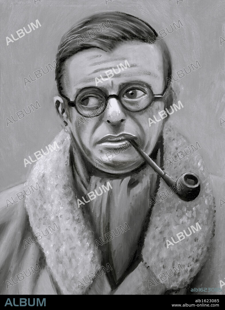 Jean-Paul Sartre by Isy Ochoa, 2003, born.1961.