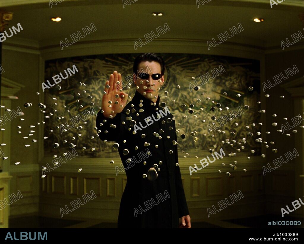 KEANU REEVES in THE MATRIX RELOADED, 2003, directed by ANDY WACHOWSKI and LARRY WACHOWSKI KEANU REEVES in THE MATRIX RELOADED, 2003, directed by ANDY WACHOWSKI and LARRY WACHOWSKI