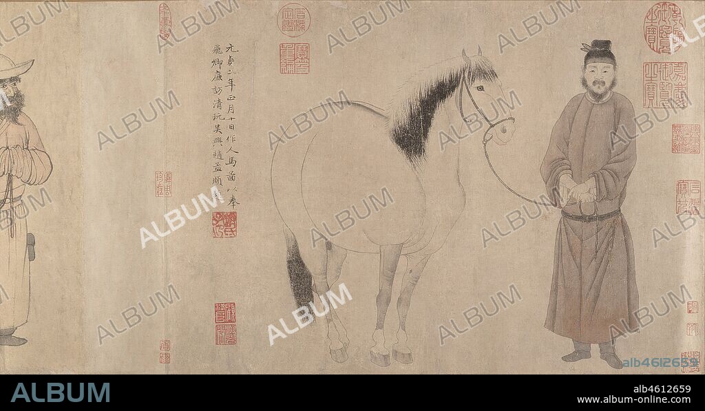 ZHAO MENGFU. Grooms and Horses, dated 1296 and 1359.