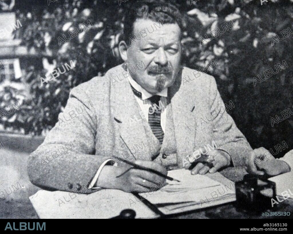 Friedrich Ebert, first President of the German Federated Republic, elected 11/2/1919. A saddler by trade, he rose to power when the German Revolution overthrew the old regime.