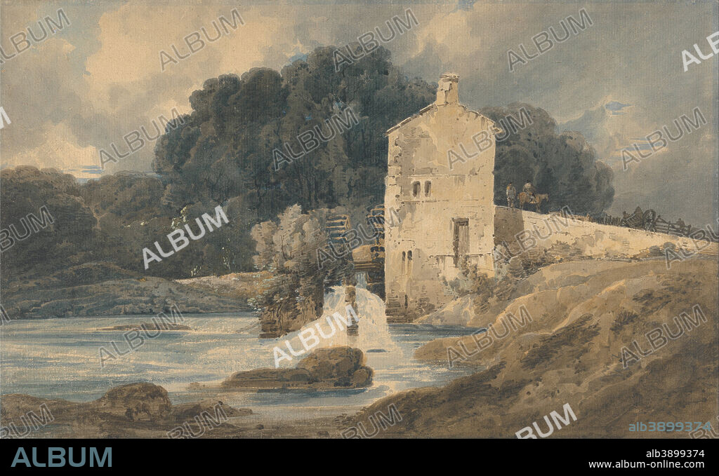 THOMAS GIRTIN. The Abbey Mill, Knaresborough. Date/Period: 1801. Painting. Watercolor. Height: 322 mm (12.67 in); Width: 525 mm (20.66 in).