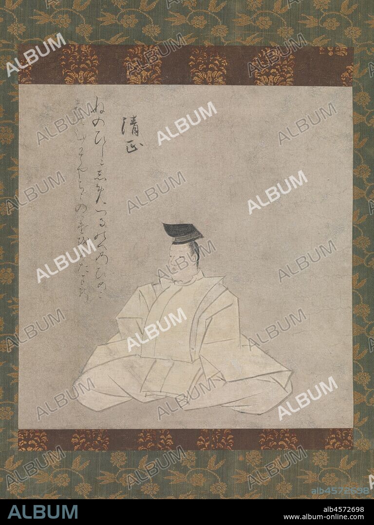 The Poet Fujiwara Kiyotada, from the Narikane Version of the Thirty-six Poetic Immortals, second half of the 13th century. Thirty-six poets were selected in the late tenth century as the Poetic Immortals (Sanjurokkasen), and soon thereafter imaginary portraits of them (kasen-e) were made.