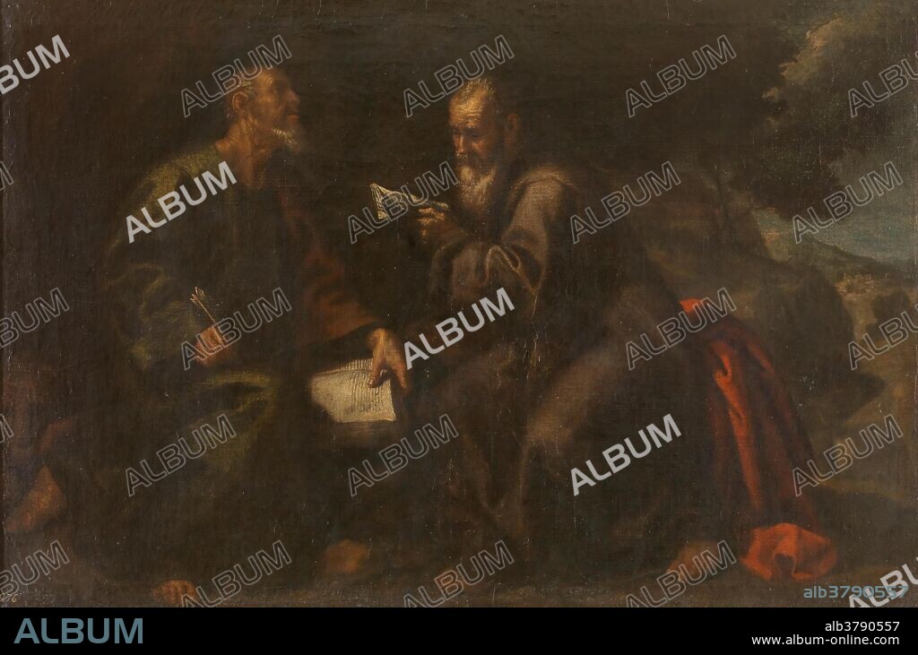 Juan Ribalta / 'San Marcos y san Lucas'. Hacia 1625. Óleo sobre lienzo, 66 x 102 cm.