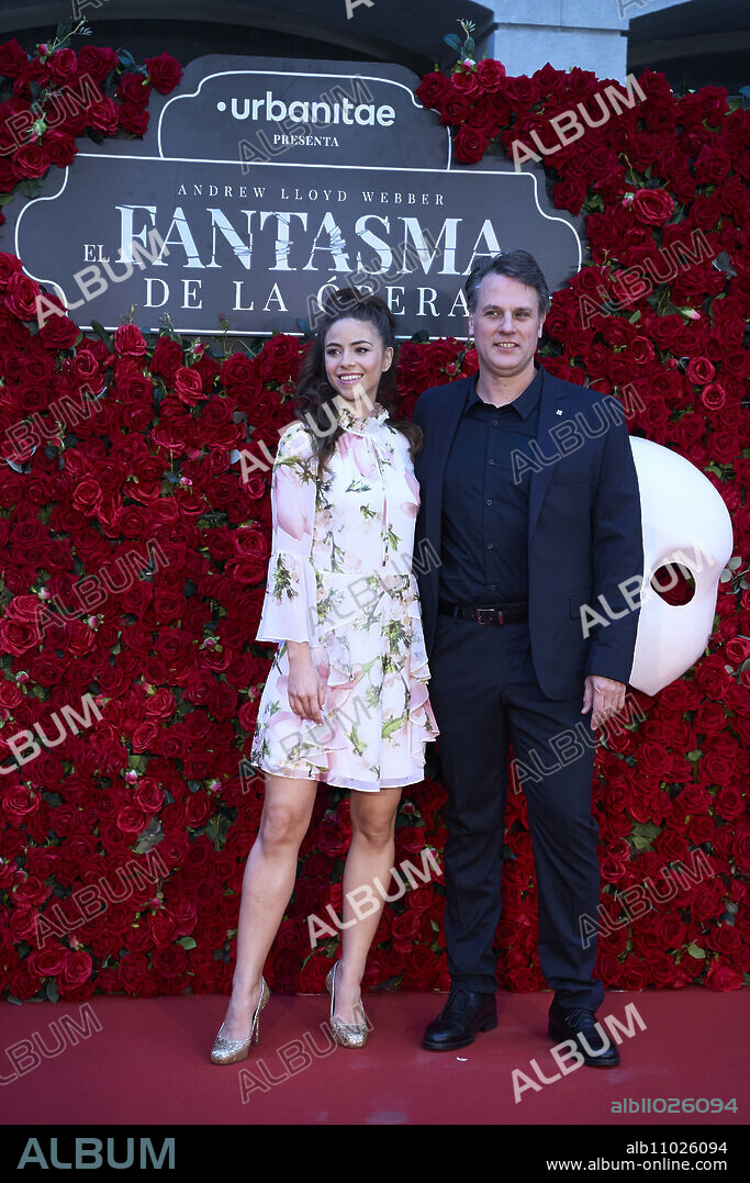 Talia del Val, Geronimo Rauch attends 'The Phantom of the Opera' Premiere at Albeniz Theatre on October 3, 2023 in Madrid, Spain.