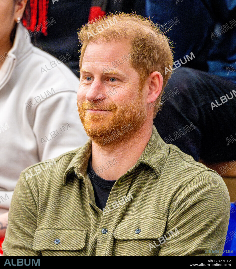 Prince Harry, Duke of Sussex at Sitting Volleyball in Vancouver Convention Centre during Invictus Games Vancouver Whistler 2025 in Canada.