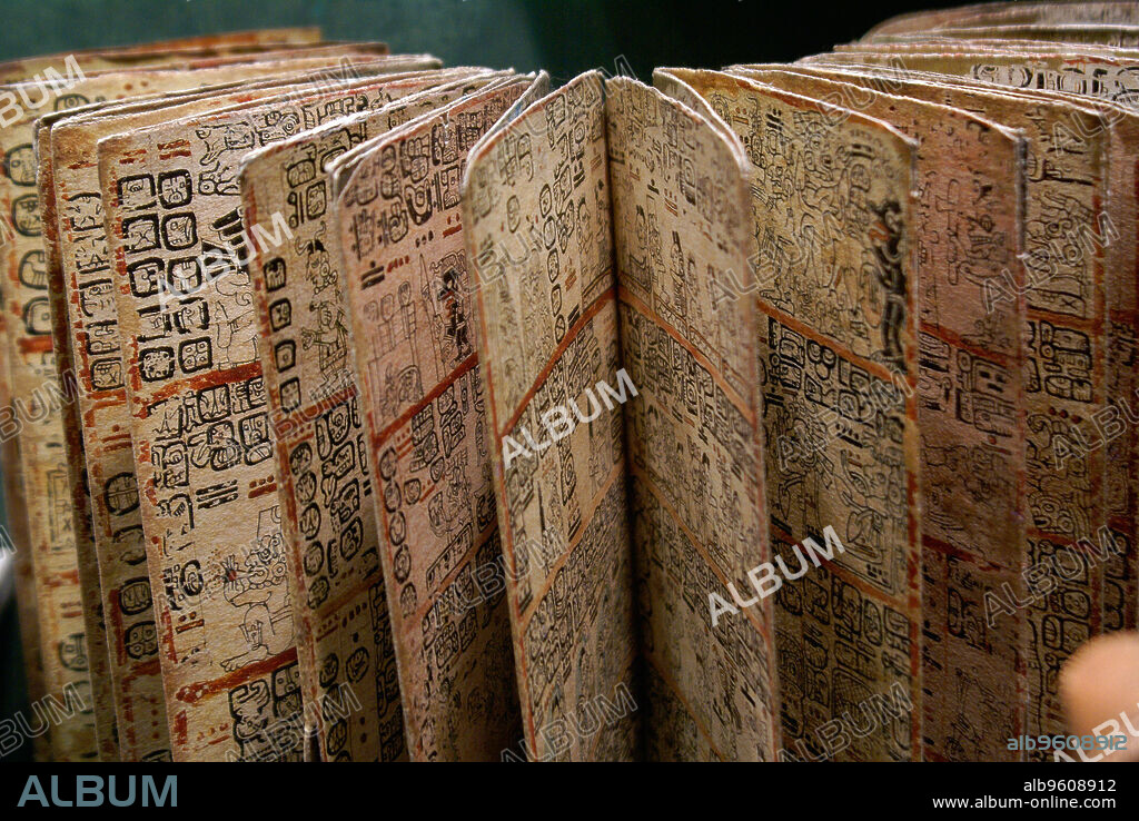 Códice Grolier. Cultura Maya. Museo Nacional de antropologia. Estado de Mexico D.F. Mexico.