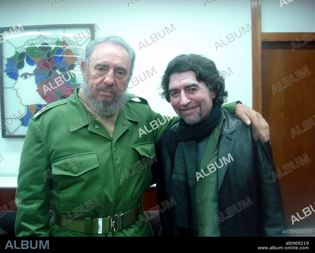Joaquín Sabina y Fidel Castro. Febrero 2006.