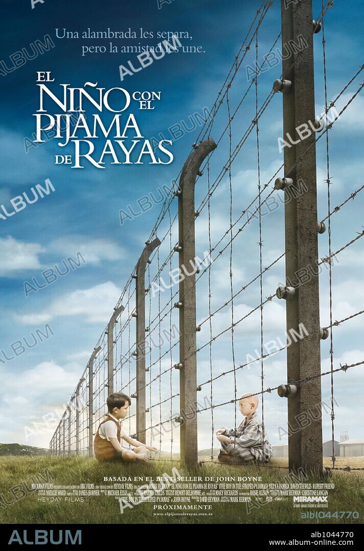 Plakat zu DER JUNGE IM GESTREIFTEN PYJAMA, 2008 (THE BOY IN THE STRIPED PYJAMAS), unter der Regie von MARK HERMAN. Copyright BBC FILMS/HEYDAY FILMS/MIRAMAX FILMS.