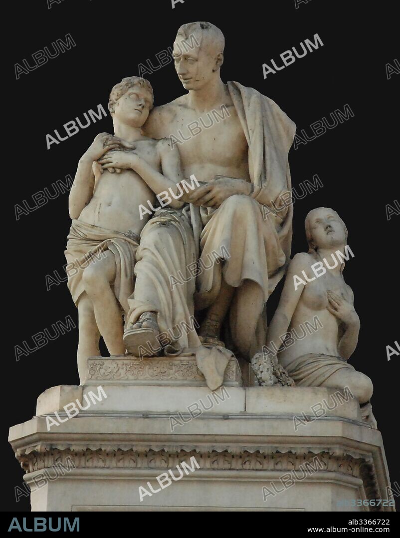 LORENZO BARTOLINI. Monument to Count Nikolai Nikitich Demidov at the Piazza Demidoff in Florence.