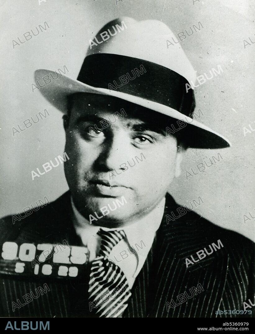 November 1930 - Mugshot of Chicago Gangster Al Capone.