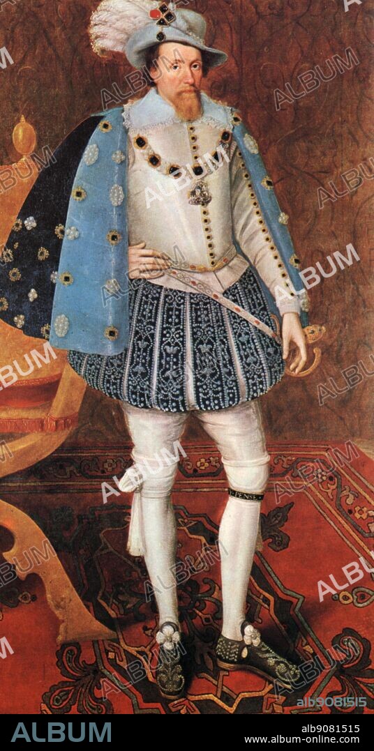 James VI of Scotland ( 1567-1625 ) and I of Great Britian England and Ireland (1603-25). Son of Mary, Queen of Scots. The Lion in the North - A Personal View of Scotland's History by John Prebble, page 168.