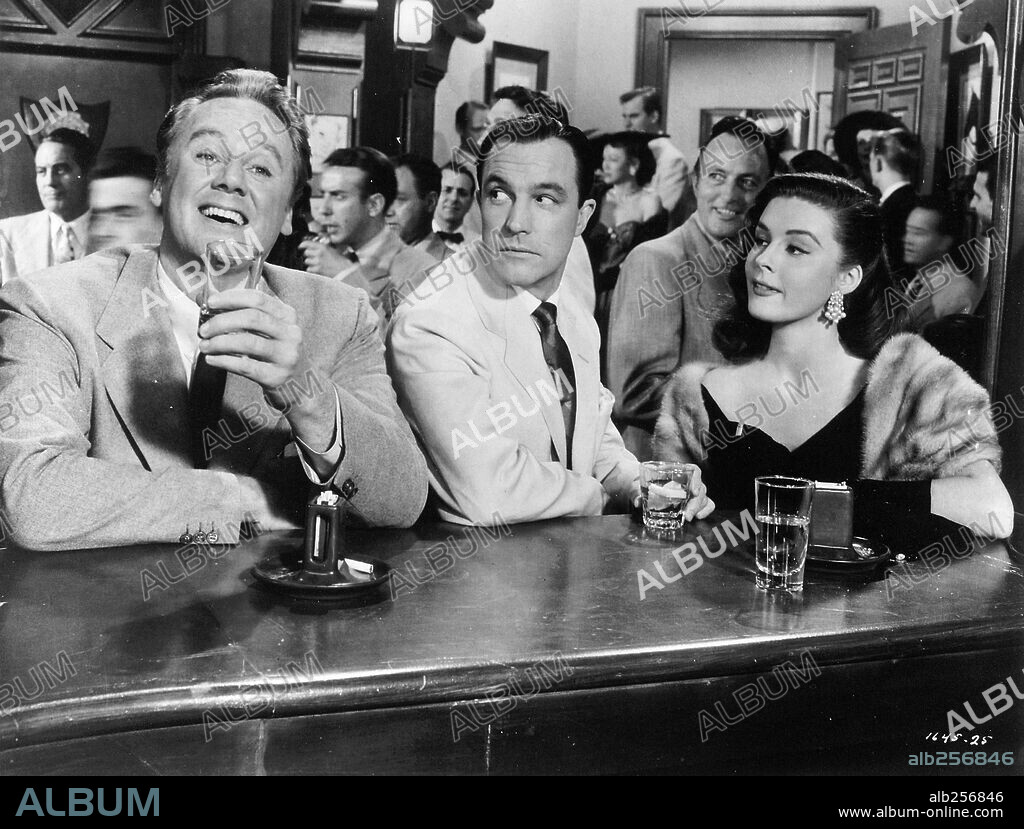 ELAINE STEWART, GENE KELLY y VAN JOHNSON en BRIGADOON, 1954, dirigida por VINCENTE MINNELLI. Copyright M.G.M.