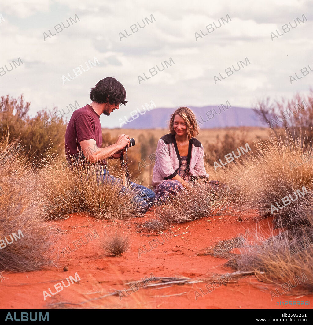 ADAM DRIVER and MIA WASIKOWSKA in TRACKS, 2013, directed by JOHN CURRAN. Copyright SEE SAW FILMS.