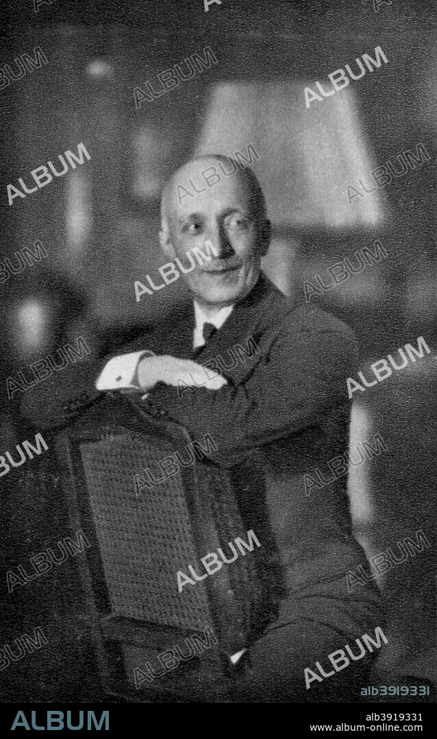 Dr Thierry de Martel, French surgeon, 1935. Martel (1875-1940) was one of the pioneers of the field of neurosurgery in France. A photograph from Album de Photographies, Dans L'Intimite de Personnages Illustres, 1855-1915, Editions MD, 22 Rue de L'Arcade, Paris 8, 1855-1915.
