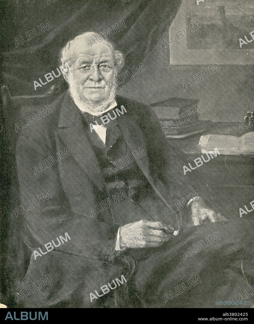 An illustration of Robert Bunsen (March 31, 1811 - August 16, 1899), the German chemist who perfected the bunsen burner that was invented by Michael Faraday and worked on emission spectroscopy of heated elements. He discovered the elements cesium and rubidium with his spectroscope. He is considered the founder of modern gasanalytical methods.