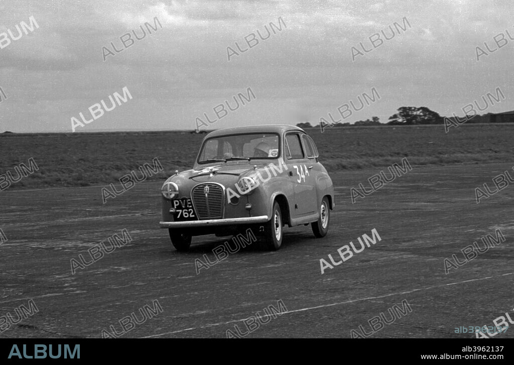 Austin A35 at 750 MC 6 hour relay race Silverstone 1957.