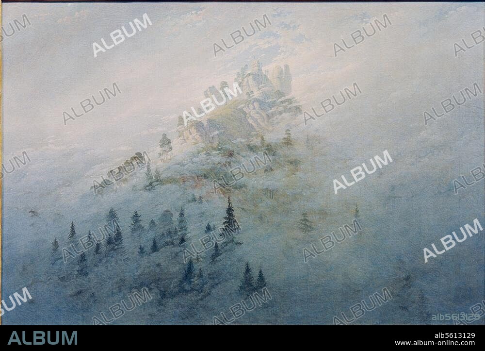 CASPAR DAVID FRIEDRICH. Friedrich, Caspar David 1774-1840. "Morgennebel im Gebirge", 1808 (?). Öl auf Leinwand, 71 × 104 cm. Rudolstadt, Museum Schloß Heidecksburg.