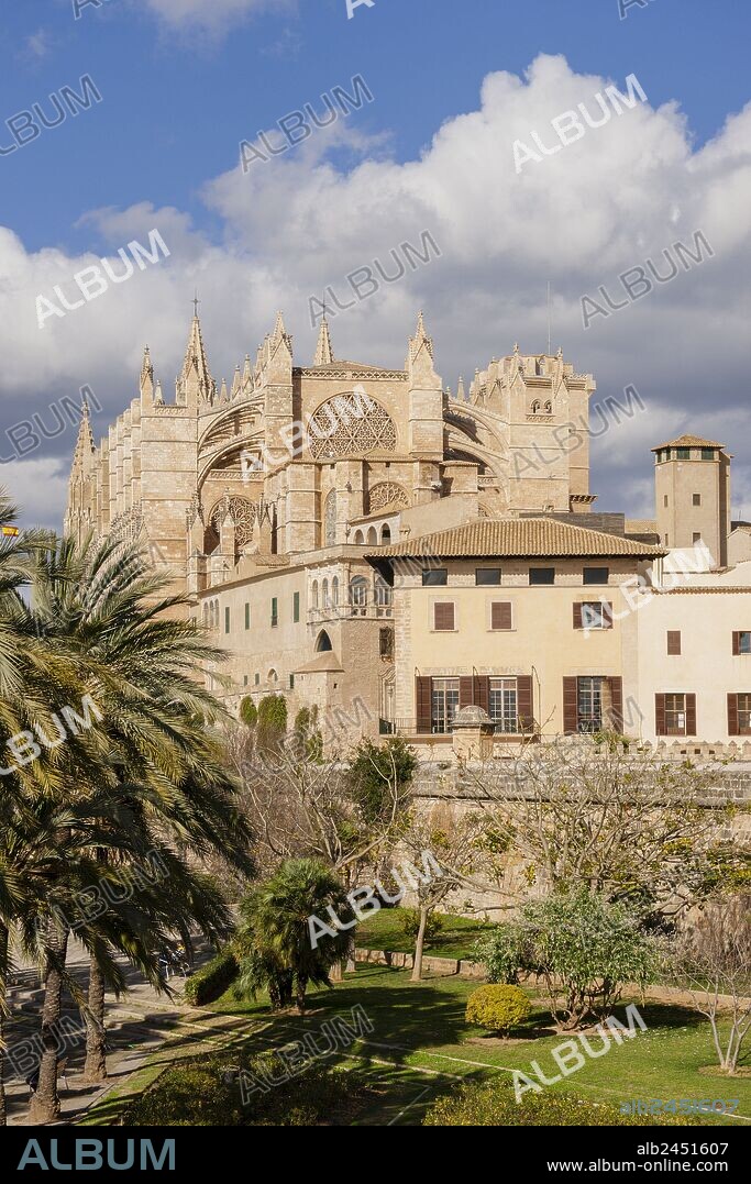 Catedral de Mallorca , siglo XIII, Monumento Histórico-artístico, Palma, mallorca, islas baleares, españa, europa.