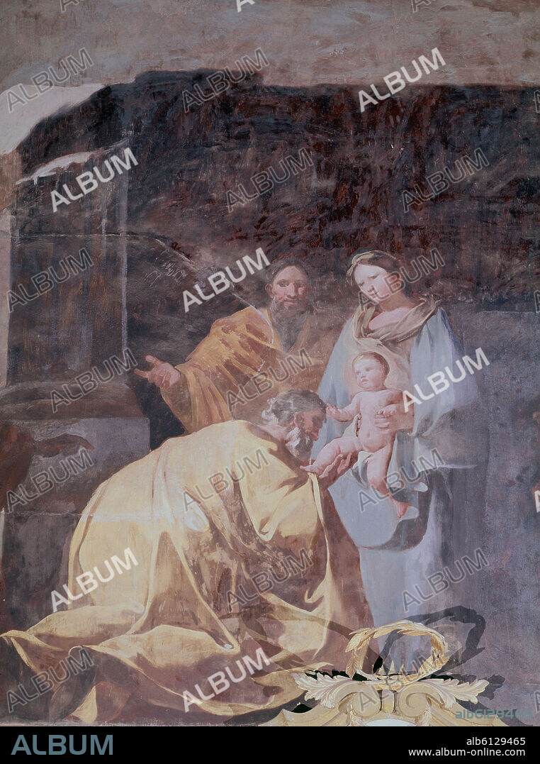 FRANCISCO DE GOYA. FRESCOS - ADORACION DE LOS REYES MAGOS 1774 PANEL DERECHO.