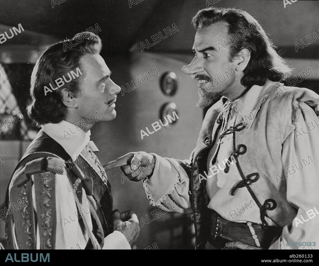 JOSE FERRER and WILLIAM PRINCE in CYRANO DE BERGERAC, 1950, directed by MICHAEL GORDON. Copyright UNITED ARTISTS.
