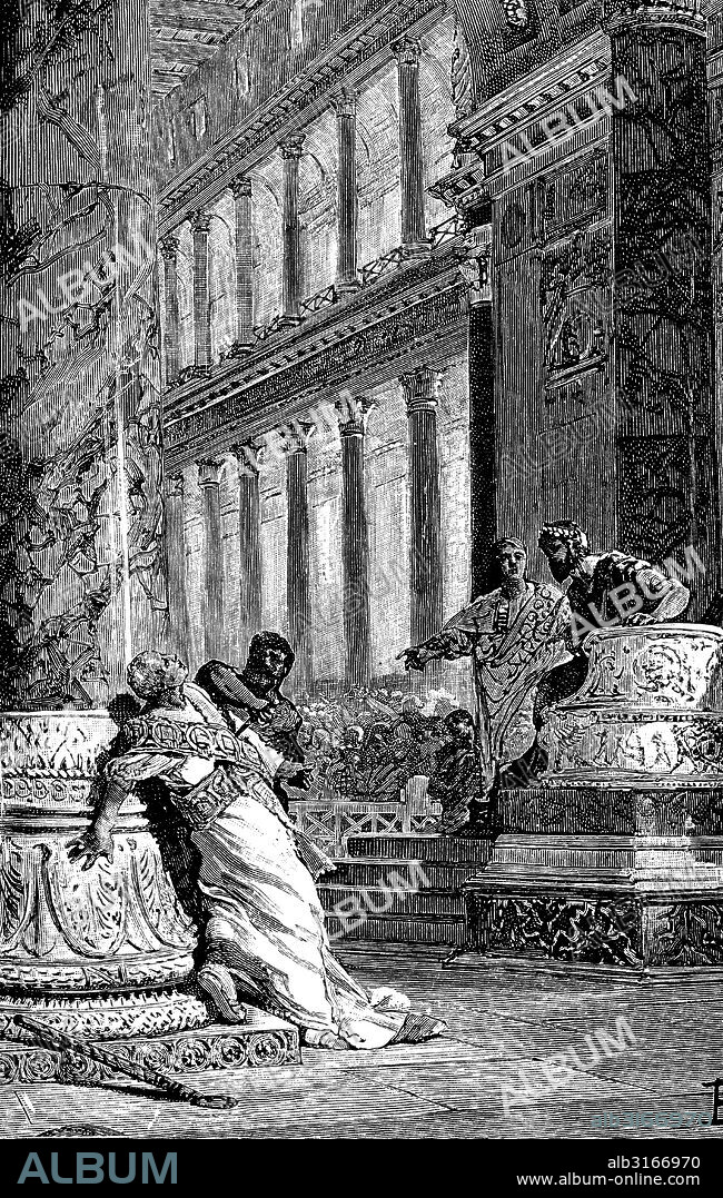 Roma antigua. Muerte de Cayo Fulvio Plauciano (?-205), prefecto de la guardia pretoriana y suegro del emperador Caracalla, por conspirar contra la familia imperial.