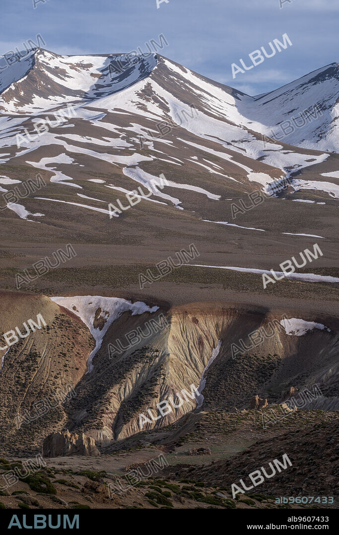 eroded rock formations, descent to the Arous gorge, M Goun trek, Atlas mountain range, morocco, africa.