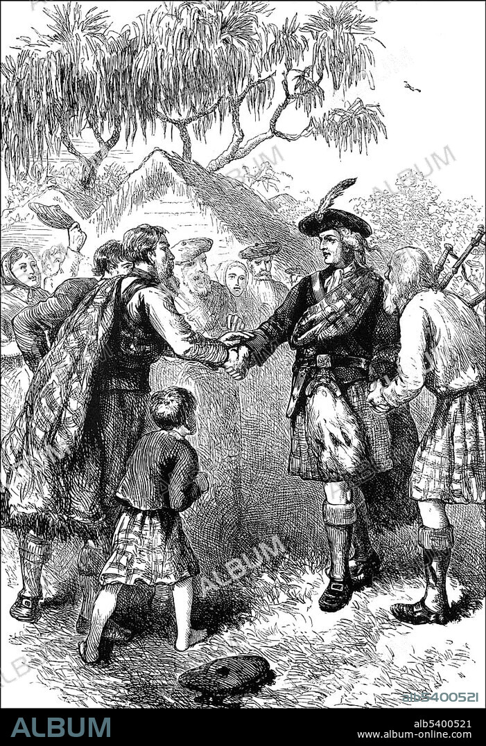 Historical drawing, US-American history, 18th century, James Edward Oglethorpe, 1696 - 1785, a British general and philanthropist, founder of the colony of Georgia