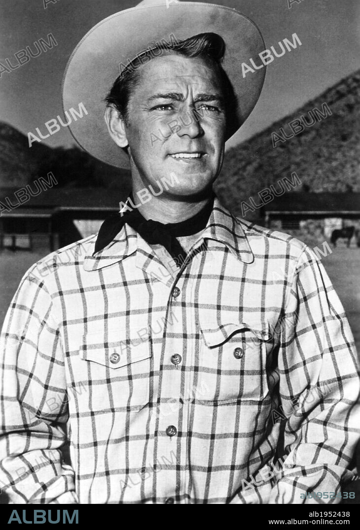 ALAN LADD en MARCADO A FUEGO, 1950 (BRANDED), dirigida por RUDOLPH MATE. Copyright PARAMOUNT PICTURES.