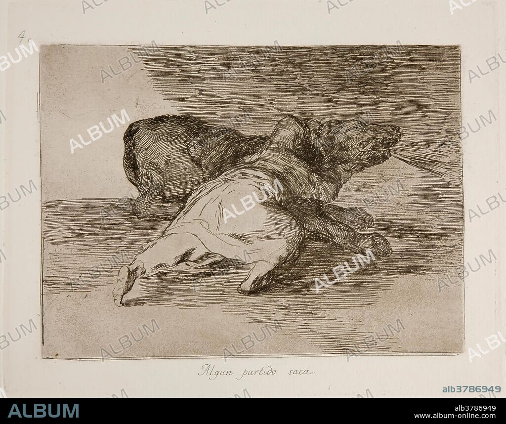 Francisco de Goya y Lucientes / 'Algún partido saca'. 1814 - 1815. Aguafuerte, Buril, Punta seca sobre papel avitelado, ahuesado, 177 x 221 mm.