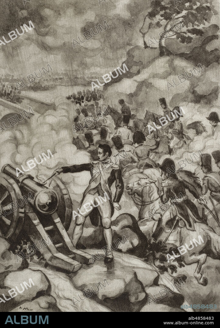 Peninsula War (1808-1814). Battle of Albuera (16 May 1811). Engagement between a mixed force of British, Spanish and Portuguese troops, under the command of General William Beresford, against the French army of Marshal Soult. It took place near La Albuera (province of Badajoz, Extremadura). Los guerrilleros de 1808. Historia popular de la Guerra de la Independencia, by Enrique Rodríguez-Solís. Volume I. Published in Madrid, 1930.